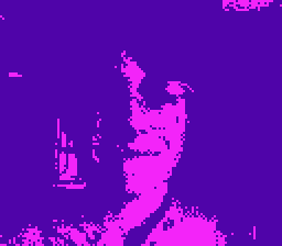 portrait réalisé à la gameboy camera