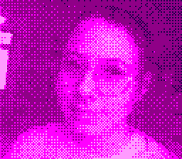 portrait réalisé à la gameboy camera