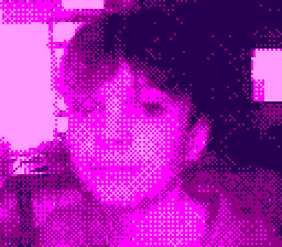 portrait réalisé à la gameboy camera