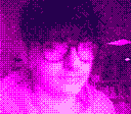 portrait réalisé à la gameboy camera