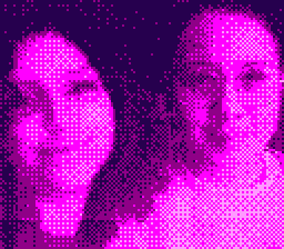 portrait réalisé à la gameboy camera